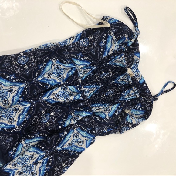 NWT Blue Patterned Mini Dress - Picture 4 of 5